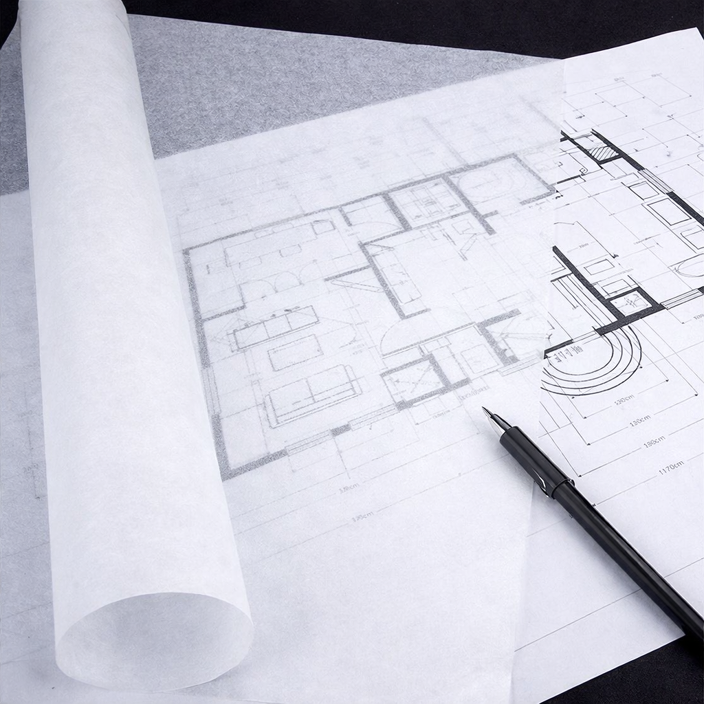 Premium 150gsm (40lb) Natural Translucent Tracing Paper Rolls